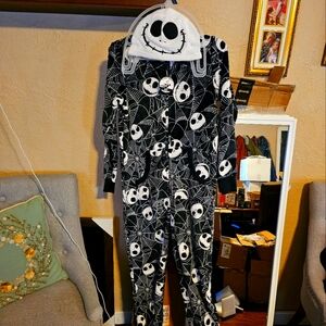 Nightmare Before Christmas Jack Skellington Spider Web Costume Pajama Outfit
